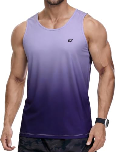 EZRUN Men's Quick Dry Workout Tank Top UPF 50+ Sweat-Wicking Gym Shirt by EZRUNSPORT