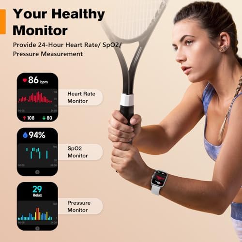 Fitpolo Smart Watch for Men Women,1.8” Touchscreen, Bluetooth Call, Alexa Built-in,24/7 Heart Rate,SpO2 Monitor,Step Counting,Sleep Tracking, IP68 Waterproof Fitness Tracker Watch for Android iPhone - Image 6