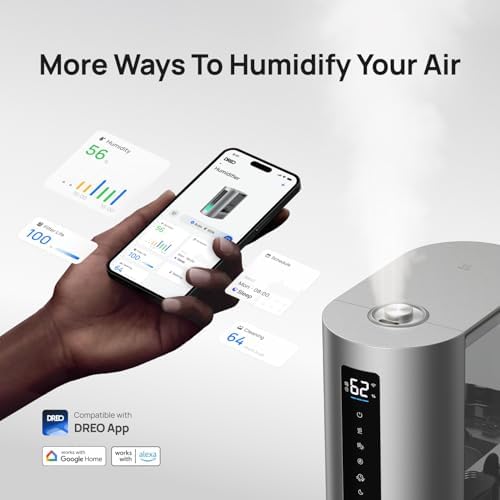 DREO 6L Smart Humidifiers for Bedroom, Warm & Cool Mist for Large Room - Image 3