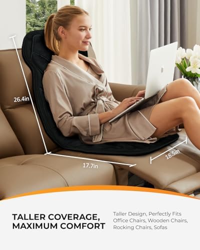 CooCoCo Massage Chair Pad with Heat, 8 Motors, 2 Heat Levels for Recliners - Image 2