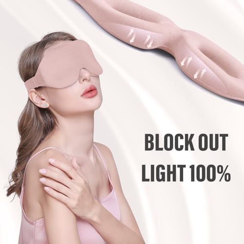 YIVIEW Sleep Mask for Side Sleeper, Light Blocking Zero Pressure Blindfold - Image 3