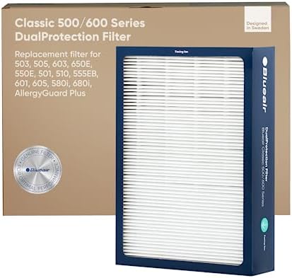BLUEAIR Classic 500/600 Series Genuine Dual Protection Replacement Filter; fits Classic 580i, 680i, 501, 503, 505, 510, 550E, 555EB, 601, 605 by Unknown