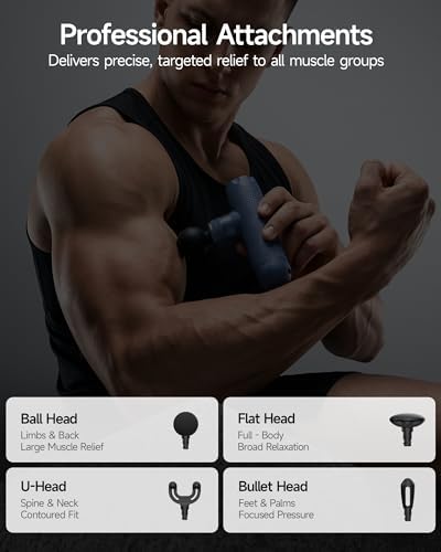 N1 Super Mini Massage Gun, Ultra-Compact Deep Tissue Massage Gun, Portable Travel Handheld Massager, Men & Women Muscle Recovery, Percussion Massager Quiet for Home, Gym, Office, Blue - Image 7