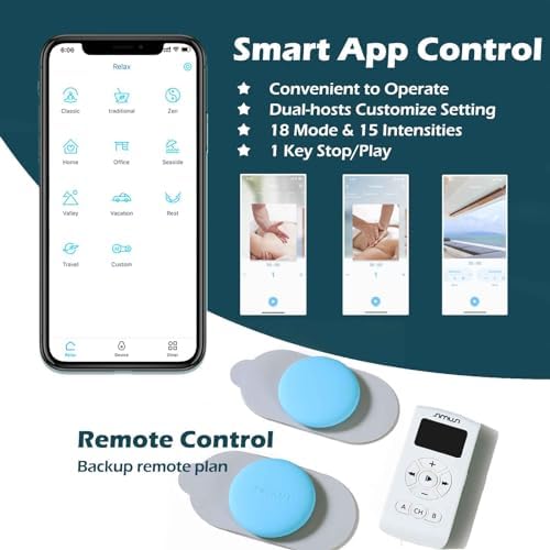 Wireless Tens Unit Muscle Stimulator with APP and Remote Control - 18 Modes Electronic Pulse Stimulator Massager for Neck, Shoulder, Leg, Sciatica and Back Pain Relief - Image 3