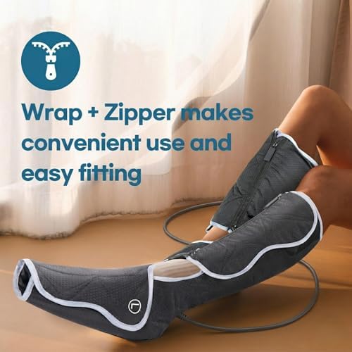 HuBDIC HubiCare Leg Air Massager for Circulation and Relaxation Foot and Calf Massage with Heat, Great for Circulation and Helpful for Relaxation and Swelling (Zipper Added) - Image 6