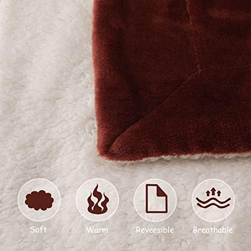 NANPIPER Baby Sherpa Blanket,Warm Toddler Throw Blanket,Soft Newborn Fleece Blanket for Winter (Brown,30x40 inches) - Image 5