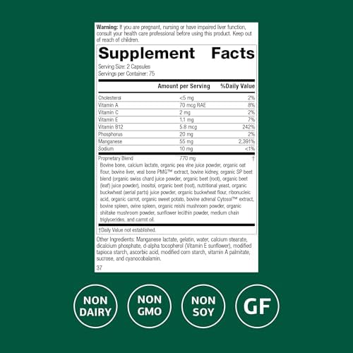 Standard Process Ligaplex I, Ligament, Cartilage & Joint, 150 Capsules - Image 2
