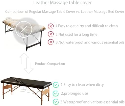 Massage Table Cover, Waterproof PU Leather Massage Bed Cover - Image 3