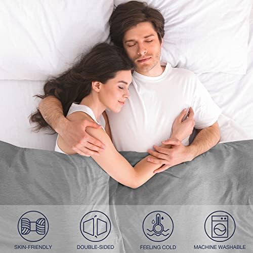 EXQ Home Weighted Blanket Cover 48x72 -Queen Size Premium Soft for Weighted Blanket with Zipper,Machine Washable Duvet Cover (Dark Grey,Duvet Cover Only) - Image 6