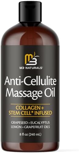 Anti Cellulite Massage Oil and Firm Dry Body Brush Kit, 8 fl oz by M3 - Image 5
