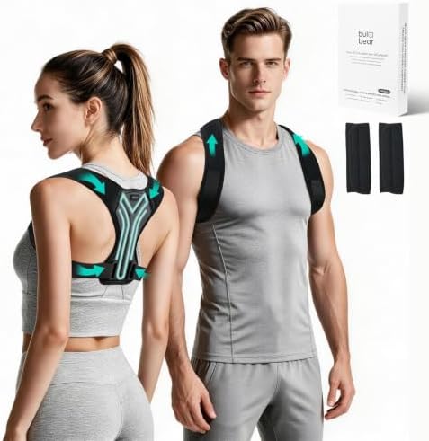 Posture Corrector for Women and Men, Adjustable Upper Back Brace by Unknown