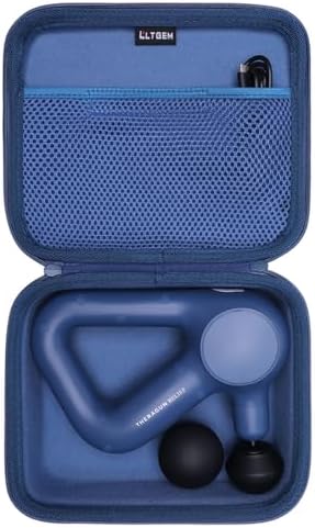 LTGEM Massage Case Compatible with TheraGun Relief Handheld Percussion Massage Gun/Neck/Back/Leg/Shoulder Massage Gun - Travel Protective Carrying Storage Bag, Blue(Case Only) by LTGEM