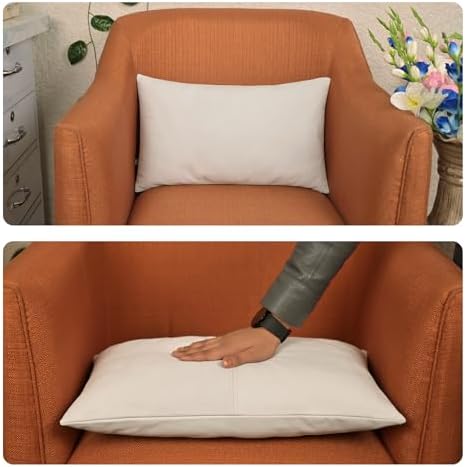 LL LEATHER LOVERS 100% Lambskin Leather Pillow Cover - Sofa Cushion Case - Decorative Throw Covers for Living Room & Bedroom, White Plain Pack of 1-12X20 Inch - Image 6