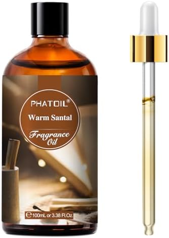 PHATOIL 3.38FL.OZ Warm Santal Fragrance Oils for Aromatherapy, Essential Oils for Diffusers for Home, Perfect for Diffuser, Yoga, Skin Care, DIY Candle and Soap Making - 100ml by PHATOIL