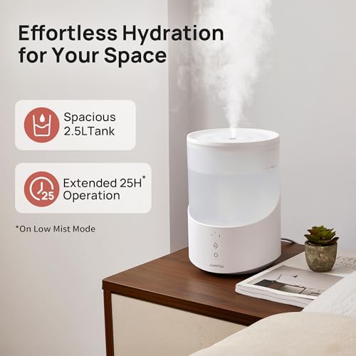 Clarston Humidifiers for Bedroom, 2.5L Cool Mist Humidifier for Large Room - Image 3