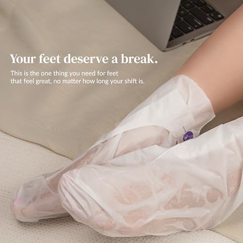 Epielle Hydrating Foot Mask 6 Pairs, Relieve and Soften with Shea Butter & Jojoba Oil, Deep Moisturizing Socks for Dry, Cracked Feet, Self Care Gifts for Women, Spa Kit - Image 6