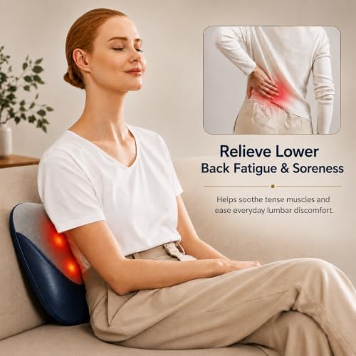MOUNTRAX 2026 Upgraded, Shiatsu Back Massager with Heat, Gifts for Women Men, Back Massager for Pain Relief Deep Tissue, 3D Kneading Massage Pillow for Back - Image 3