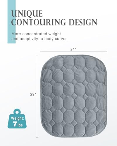 Cottonblue Small Weighted Lap Blanket Pad for Adults 7 lbs 24"x29", Travel - Image 3