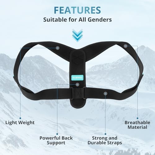 Adjustable Posture Corrector for Men & Women – Upper & Mid Back Brace for Posture Alignment – Relieves Neck, Shoulder & Clavicle Pain – Lightweight, Breathable & Invisible Under Clothing（Chest Size 30”-43”） - Image 4