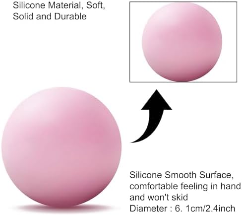 WOVTE Massage Lacrosse Ball for Sore Muscles, Shoulders, Neck, Back, Foot, Body, Deep Tissue, Trigger Point, Muscle Knots, Yoga and Myofascial Release (Pink) - Image 2