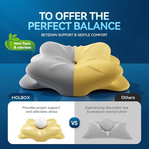Cervical Neck Pillow for Neck Pain, Ergonomic Memory Foam for Side & Back Sleepers - Image 6