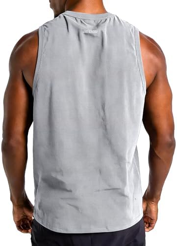 Men's Sleeveless Swim Shirts Quick Dry Moisture Wicking Gym Shirts Breathable Workout & Beach - Image 2