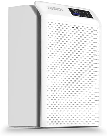 Air Purifiers for Home Bedroom Large Room Up to 2,330 Ft², EOEBOT Air purifier for Home with Washable Filter, Sleep & Auto Mode, Air Quality Monitor, Upgraded Air cleaner for Pet Hair Dust,Matte White by EOEBOT