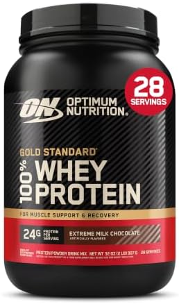 Optimum Nutrition Gold Standard Whey Protein, Extreme Milk Chocolate, 2 LB by OPTIMUMNUTRITION