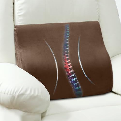 Lumbar Support Pillow for Recliner and Couch, Ergonomic Back Support Pillow by AHUAWA