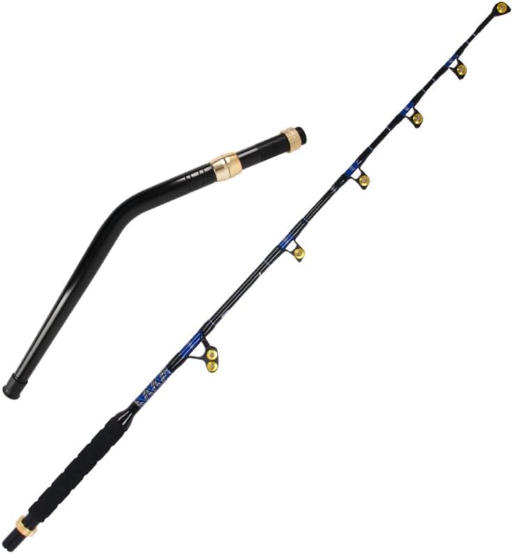 Deep Sea Fishing Rod, Heavy Duty Bent Butt Trolling Rod with Roller Guides,Conventional Fishing Rod by ToplineTackle
