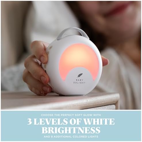 Baby Delight Dewdrop White Noise Sound Machine | Portable Travel Nightlight | 30 Sleep Sounds | Lullabies, Nature Sounds, White Noise & More | 8 Light Colors | Voice Recorder | Rechargeable - Image 6