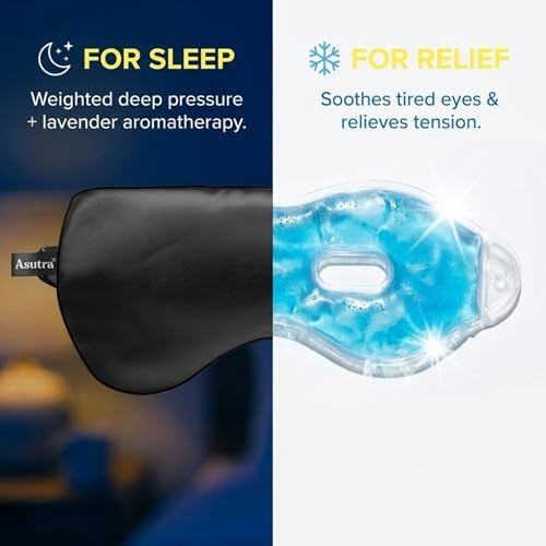 ASUTRA Silk Eye Pillow for Sleep, Black - Filled w/Lavender Buds (One Size) - Image 5