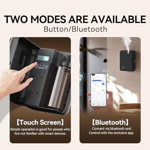 Smart Essential Oil Diffuser with Bluetooth,Waterless Scent Machine for Home,Office,Hotel,and Large Room – Timer Function & Quiet Operation,Black - Image 4