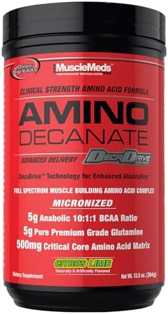 MuscleMeds Amino Decanate, Citrus Lime,13.5 oz (384g) by MuscleMeds