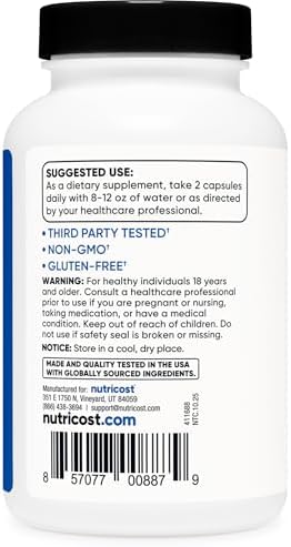 Nutricost HMB (Beta-Hydroxy Beta-Methylbutyrate) 1000mg, 120 Capsules - Image 4