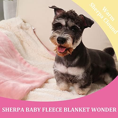 NANPIPER Baby Sherpa Blanket,Warm Toddler Throw Blanket,Soft Newborn Fleece Blanket for Winter (Pink,30x40 inches) - Image 6