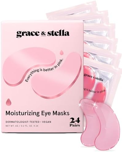 grace & stella Award Winning Under Eye Mask - Gifts for Women - Reduce Dark Circles, Puffy Eyes, Wrinkles, Under Eye Patches - Birthday, Bachelorette Party Favors - Vegan Self Care (24 Pairs, Pink) by GraceStella