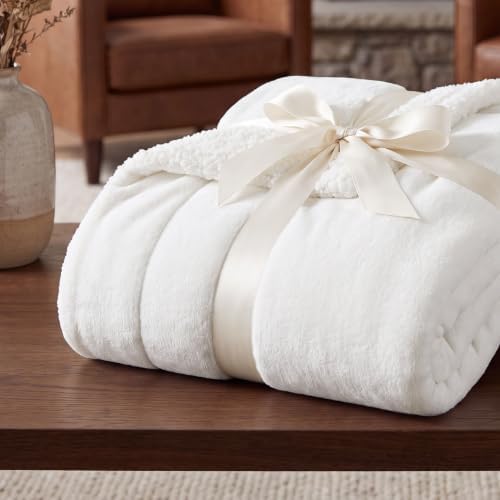 Bedsure GentleSoft Sherpa Fleece Blankets King Size for Bed, Non-Heated, Thick and Warm Throw for Women and Men, Soft Fuzzy Plush King Blanket for Winter, Bright White, 108x90 Inches - Image 7