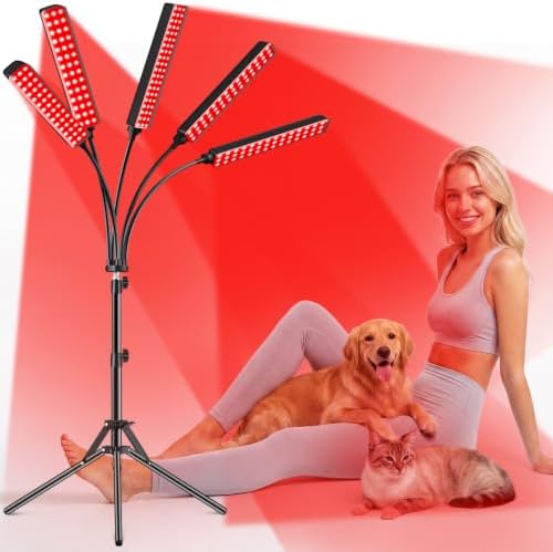 Red Light for Face and Body, Infrared Light Therapy Lamp with Stand Led 660nm Red Light-Therapy& 850nm Infrared Light Device by FlaoAito