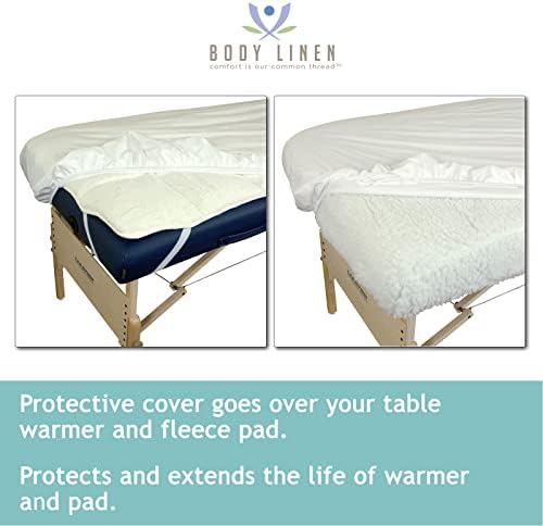 Body Linen 10 Pack Protective Massage Table Cover - Reusable Massage Table Barrier with Wipe Clean Surface. Waterproof PUL Material, Machine Washable. - White - Image 3