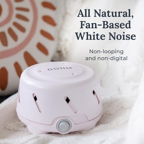 Yogasleep Dohm Uno White Noise Sound Machine, Real Fan Inside for Non-Looping White Noise, Sleep Aid, Office Privacy & Meditation for Adults & Baby, Registry Gift (Pink) - Image 3