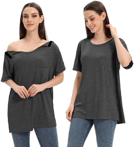 Women Shoulder Surgery Shirts for Women Tear Away Post Surgery Shirt for Men Full Snap Access Recovery Clothing - Image 2