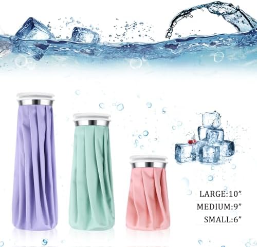 Shihanee 3 Pcs Ice Bags for Injuries Reuse, Multicolor, Solid Style - Image 2