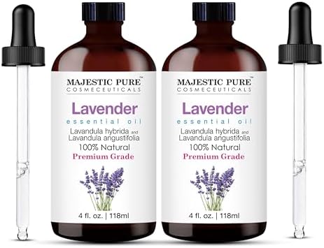 Majestic Pure Lavender Essential Oil for Diffuser - 4 Fl Oz (Pack of 2) by BeautyandPersonalCare