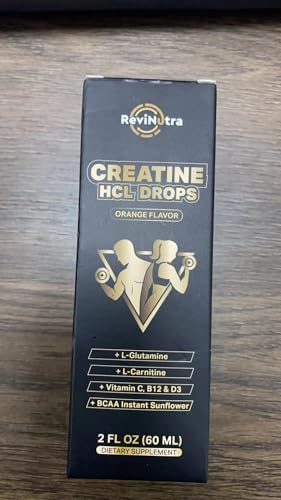 Creatine HCL Liquid Drops for Men & Women, 1500mg Liquid Creatine Hydrochloride, High Absorption, 2 Fl Oz Orange Flavor - Image 4