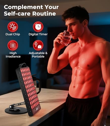 Red Light Therapy for Body Face 300W, 660nm 850nm Near Infrared Light Therapy Panel with 60 Dual Chip LED Device - Image 3