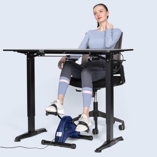 HOMGIM Mini Exercise Bike,Under Desk Bike for Seniors Rehab Training, Motorized Pedal Exerciser for Arm/Leg Fitness & Physical Therapy, 6 Levels Speed Adjustment - Image 5