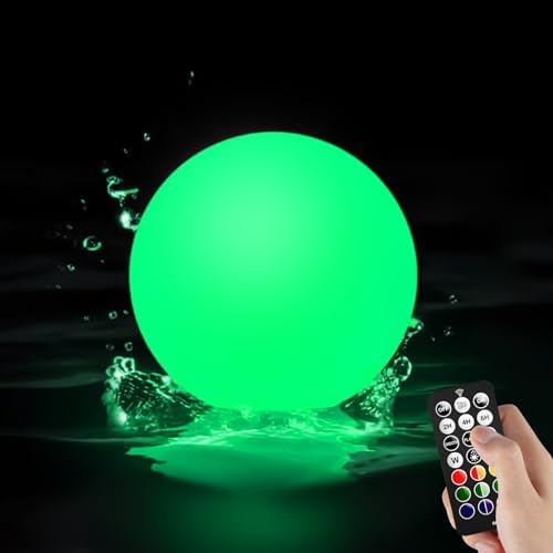 LOFTEK 8-inch Floating Pool Lights, Rechargeable LED Ball Light, Hangable by LOFTEK