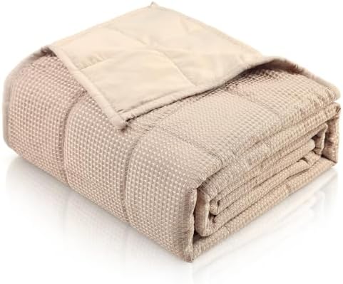 Topblan Cooling Weighted Blanket for Adults, 12lbs 48 x 72 for Summer by Topblan