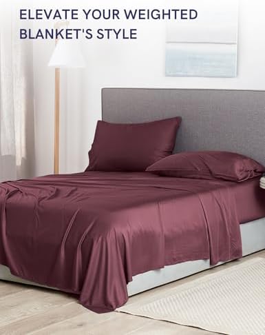 YnM Cooling 3-Side Zipper Duvet Cover for Weighted Blankets | Easy on, Easy Off Rose Puerple, 80"x87" - Image 6